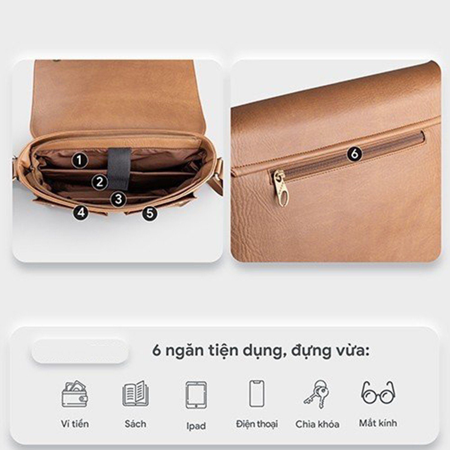 Cặp Chéo Da Nam VBTD001 Cặp chéo da Nam VBTD001