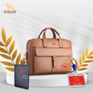 Combo Cặp Da + Phích nước Quà Đại Hội Đảng ĐHĐ 16
