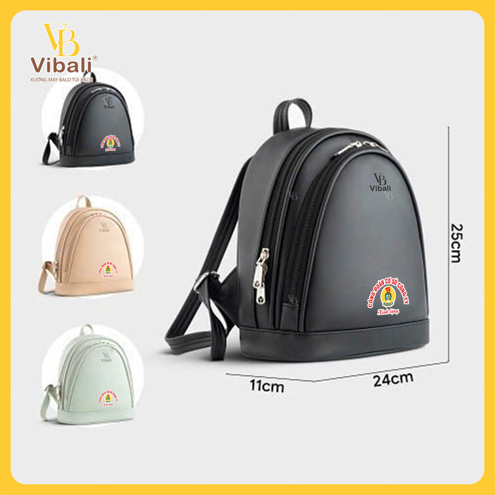 Balo nữ Quà tặng Công Đoàn Viên VB-01060525 Balo nu Qua tang Cong Doan Vien VB 01060525 1