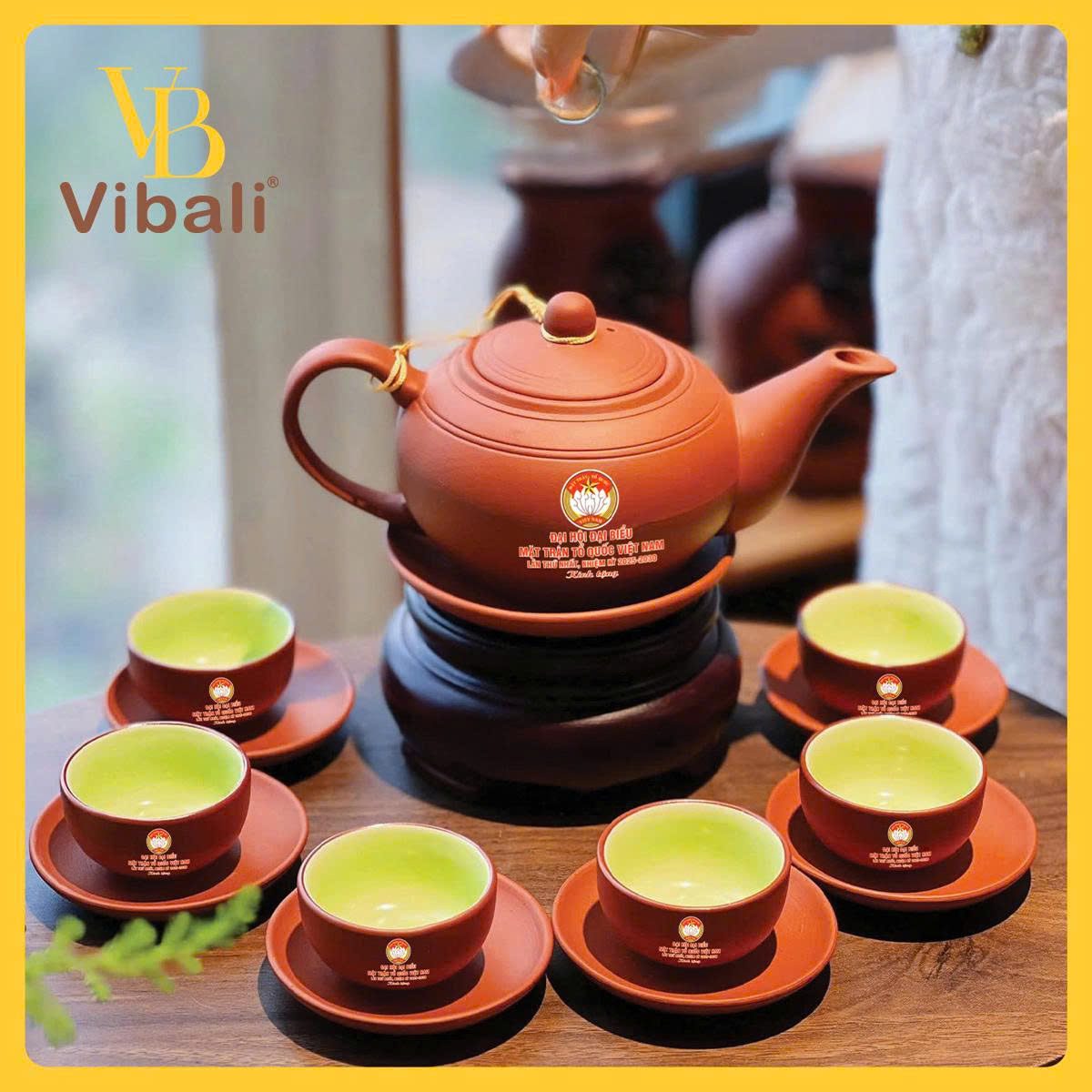 Quà tặng đại hội mặt trận tổ quốc ý nghĩa thiết thực Ấm chén quà tặng mặt trận tổ quốc