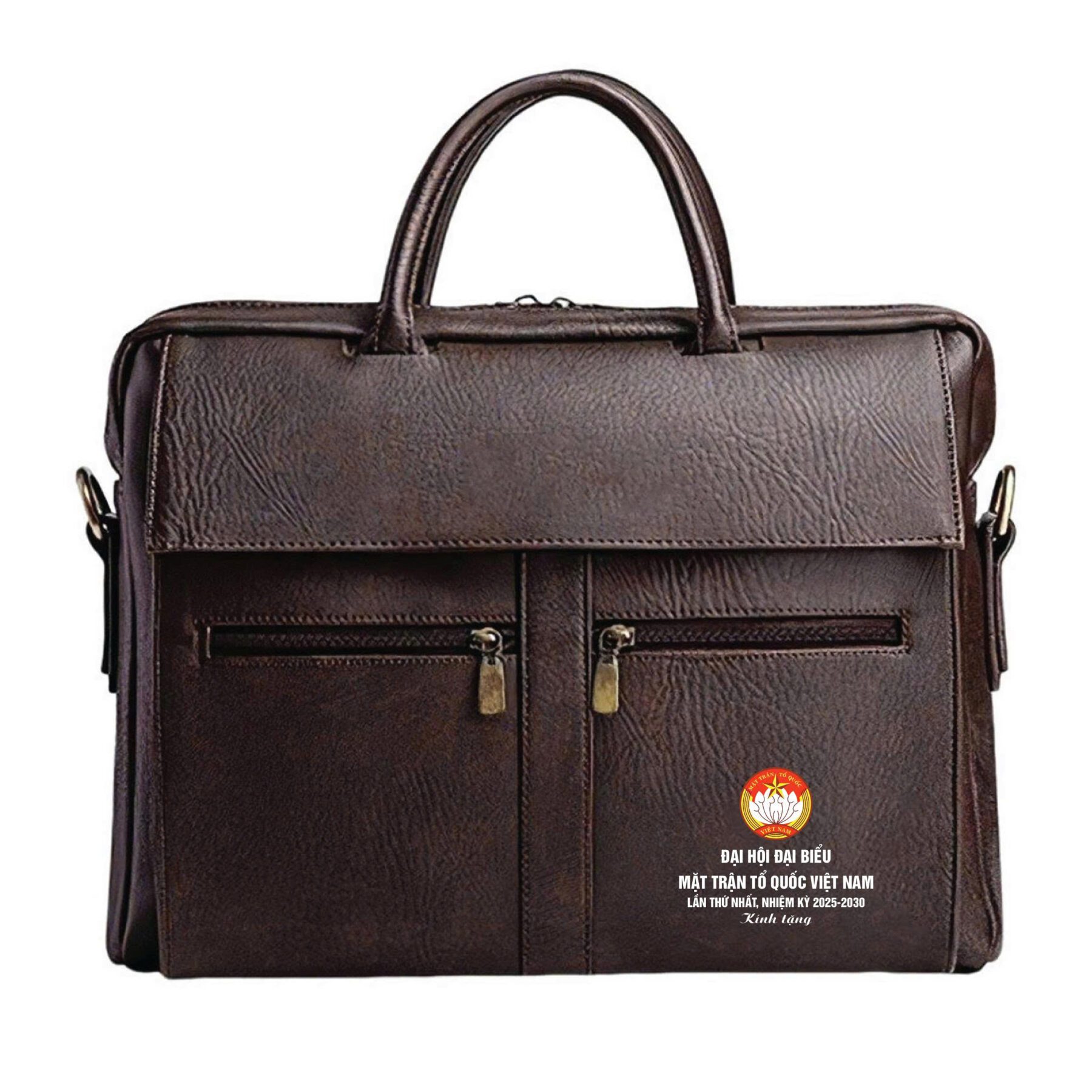 Cặp da quà tặng mặt trận tổ quốc - Xưởng sản xuất Cặp da in logo Mẫu cặp da mặt trận tổ quốc