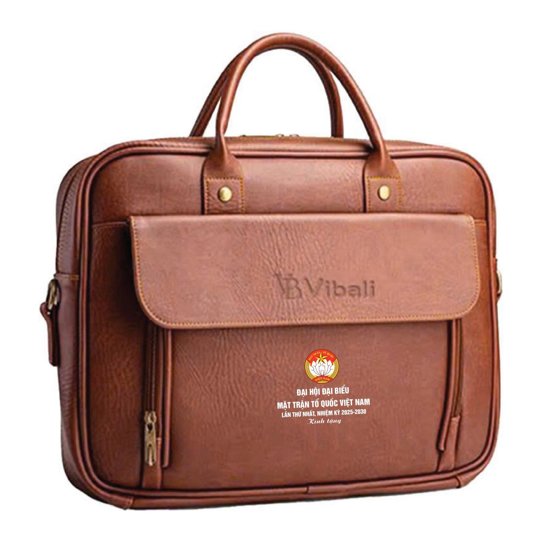 Cặp da quà tặng mặt trận tổ quốc - Xưởng sản xuất Cặp da in logo Mẫu cặp da mặt trận tổ quốc