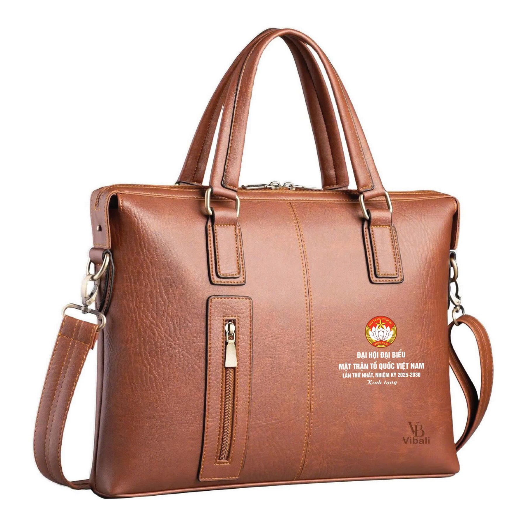Cặp da quà tặng mặt trận tổ quốc - Xưởng sản xuất Cặp da in logo Mẫu cặp da mặt trận tổ quốc