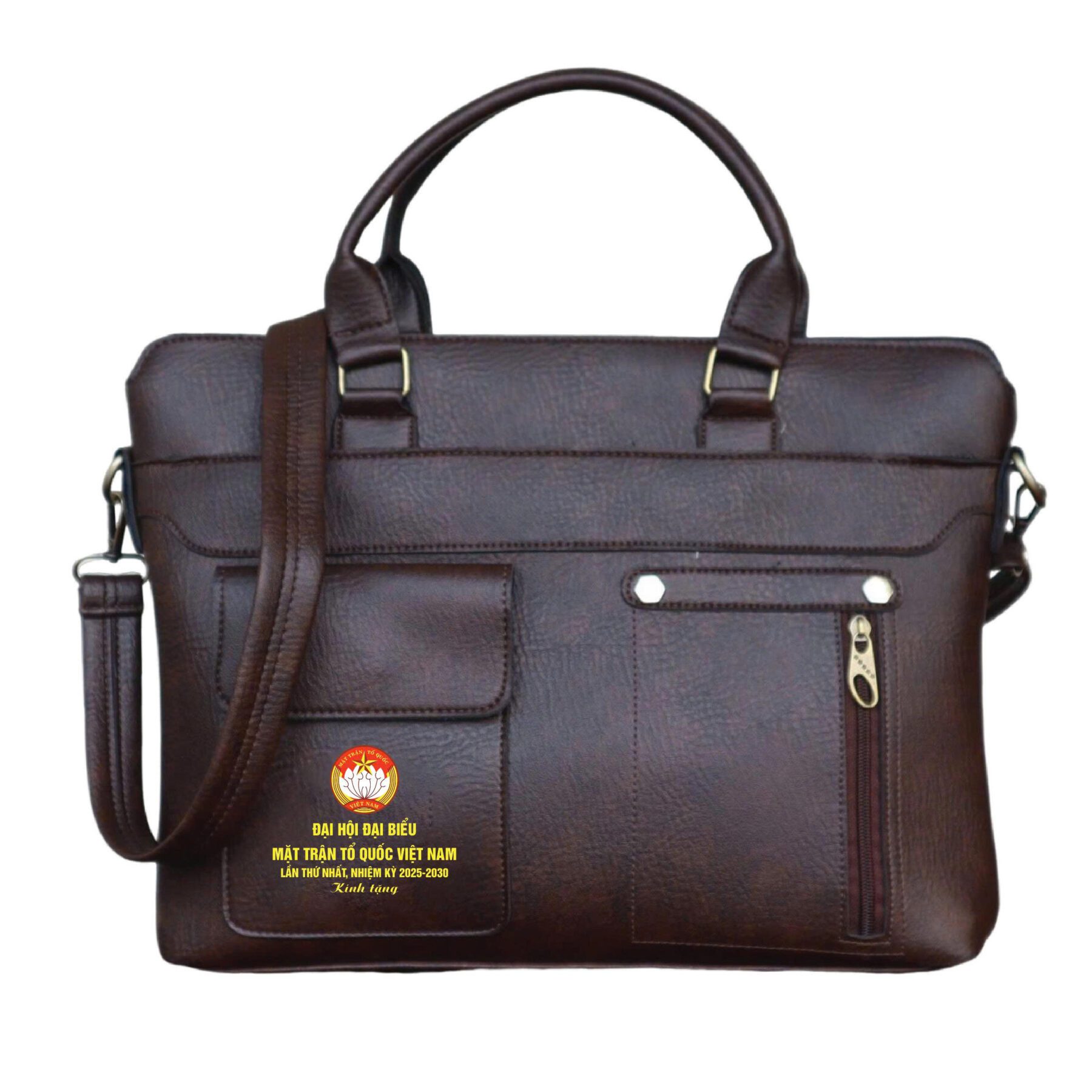 Cặp da quà tặng mặt trận tổ quốc - Xưởng sản xuất Cặp da in logo Mẫu cặp da mặt trận tổ quốc