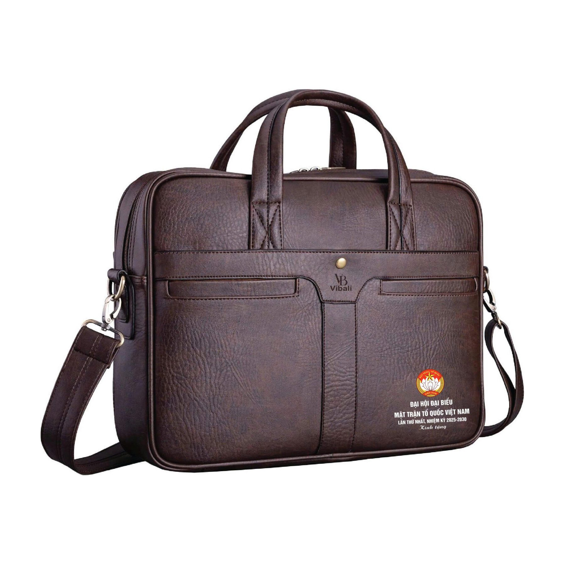 Cặp da quà tặng mặt trận tổ quốc - Xưởng sản xuất Cặp da in logo Mẫu cặp da mặt trận tổ quốc