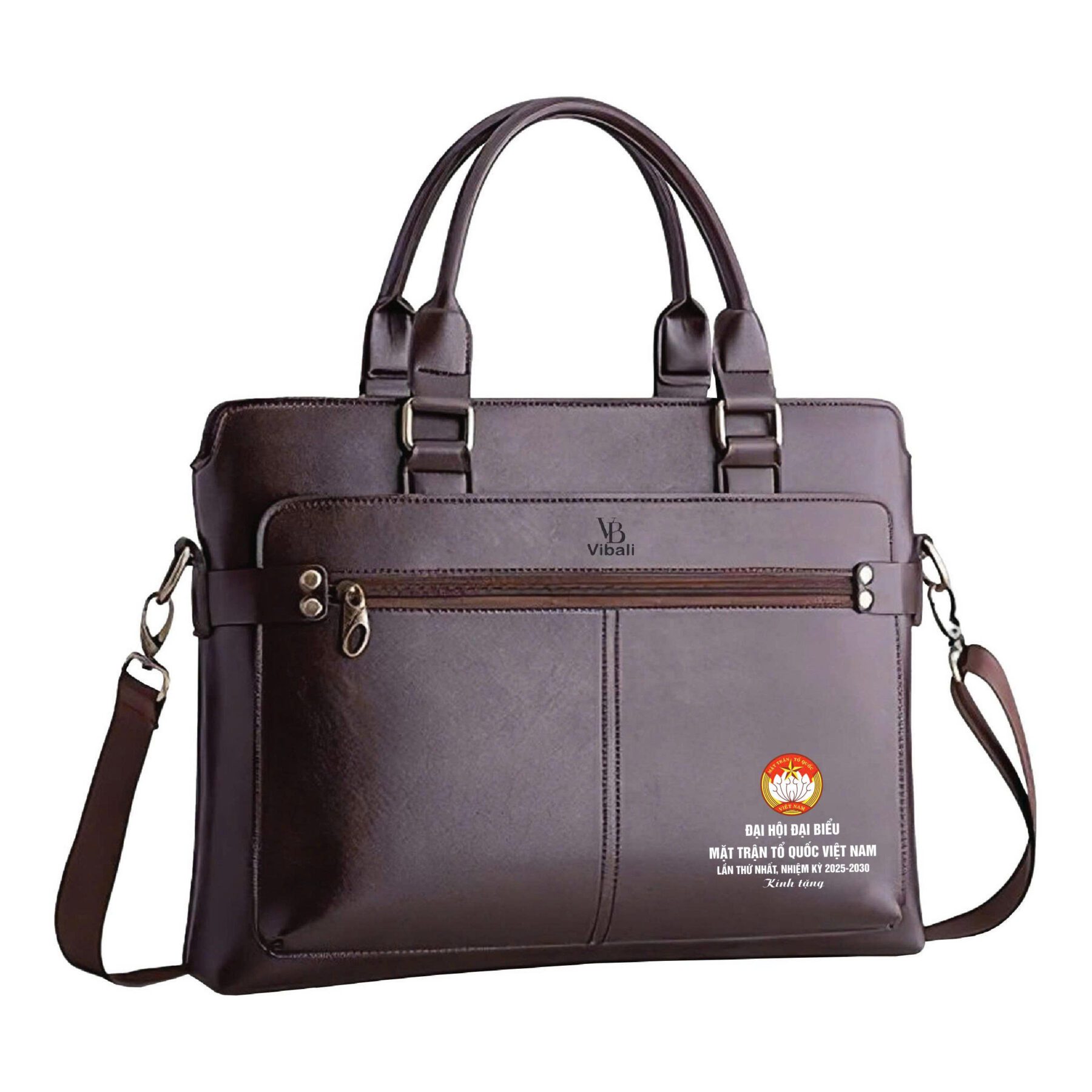 Cặp da quà tặng mặt trận tổ quốc - Xưởng sản xuất Cặp da in logo Mẫu cặp da mặt trận tổ quốc