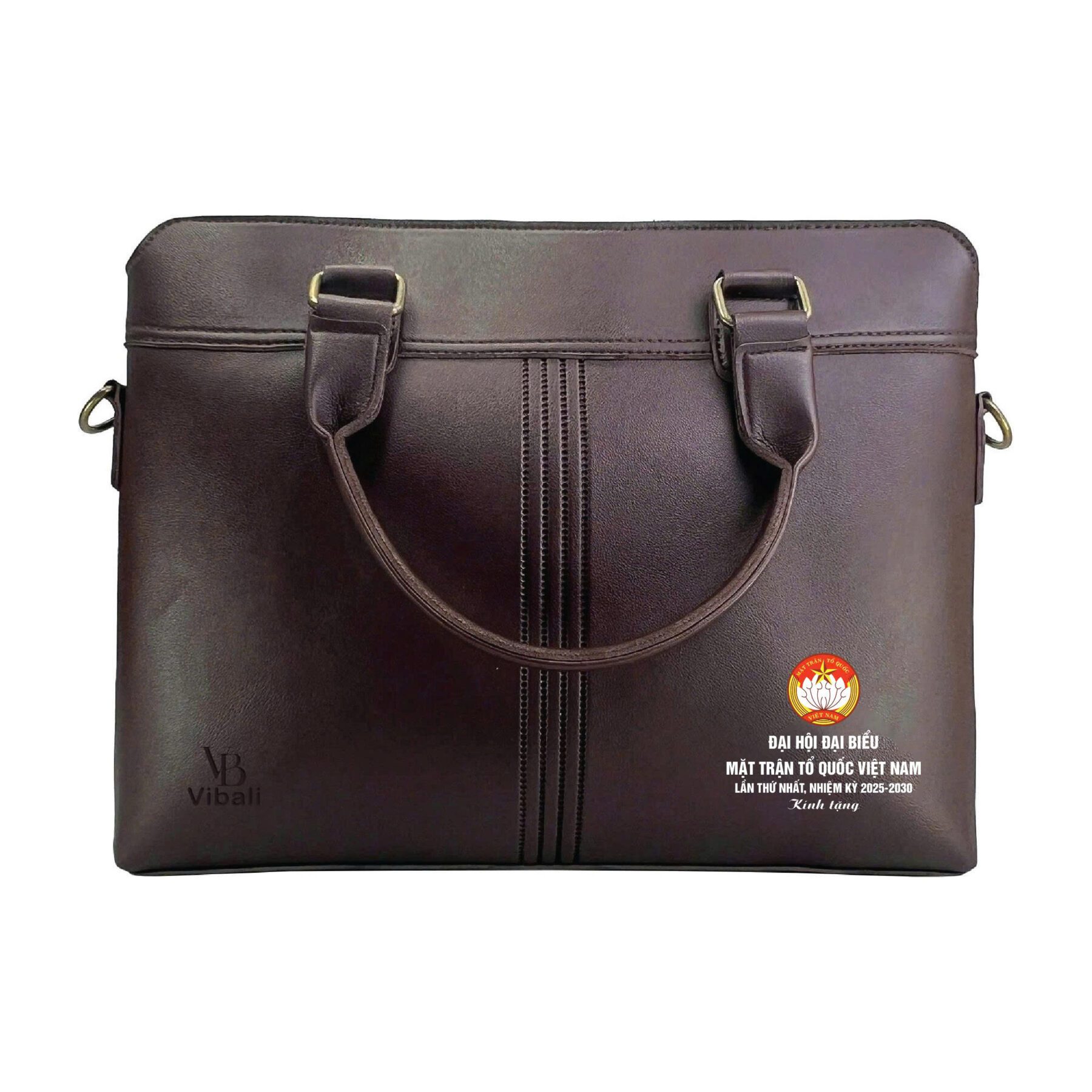 Cặp da quà tặng mặt trận tổ quốc - Xưởng sản xuất Cặp da in logo Mẫu cặp da mặt trận tổ quốc