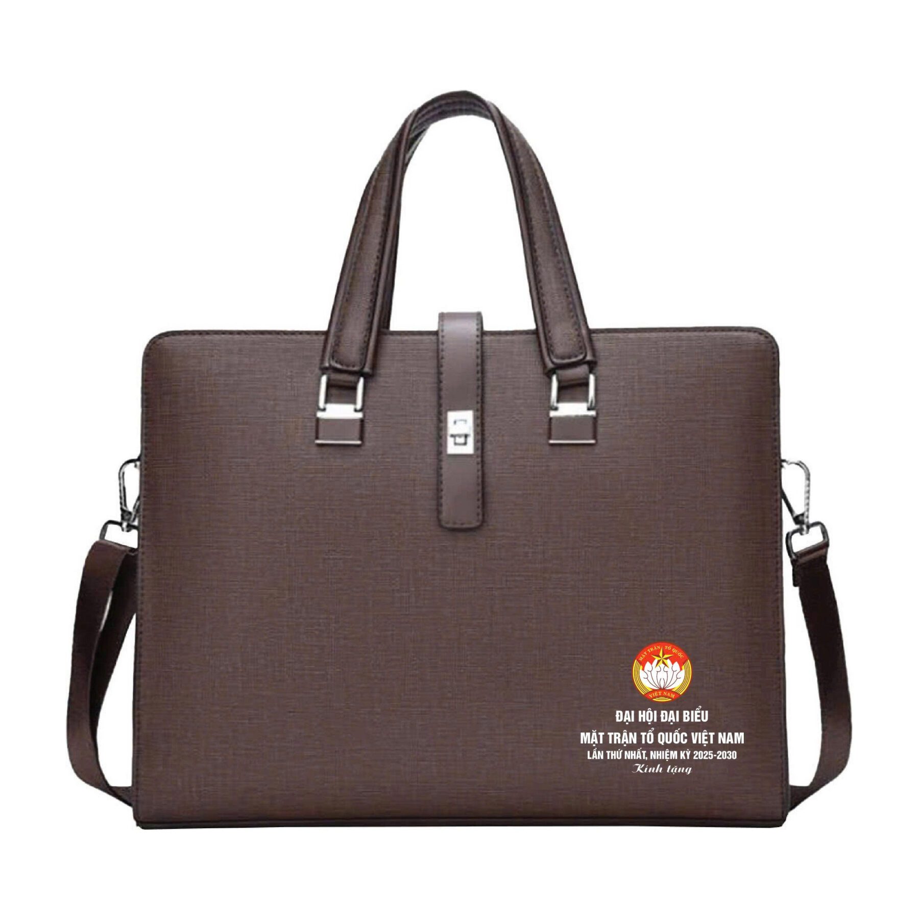 Cặp da quà tặng mặt trận tổ quốc - Xưởng sản xuất Cặp da in logo Mẫu cặp da mặt trận tổ quốc