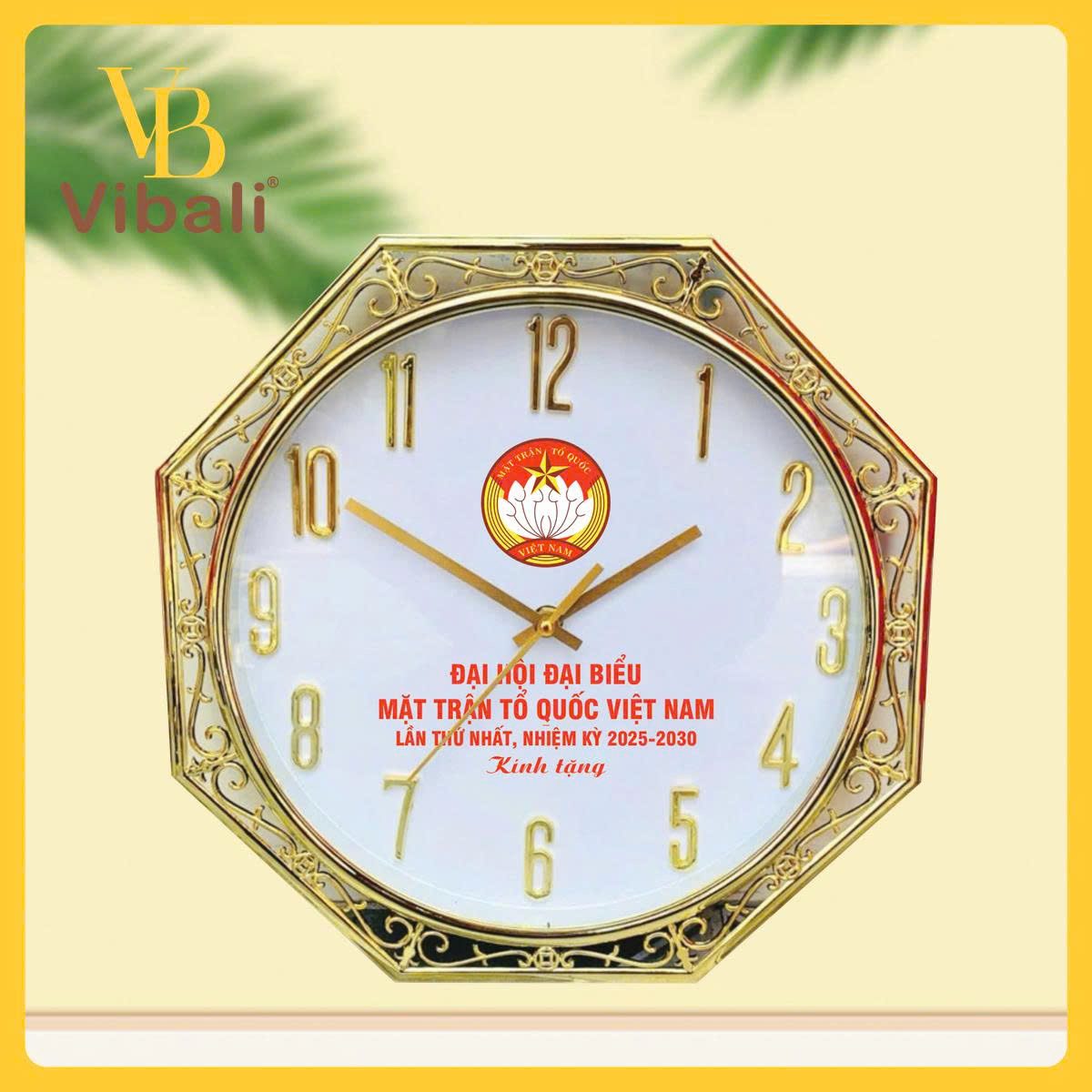 Quà tặng đại hội mặt trận tổ quốc ý nghĩa thiết thực đồng hồ in logo quà tặng mặt trận tổ quốc