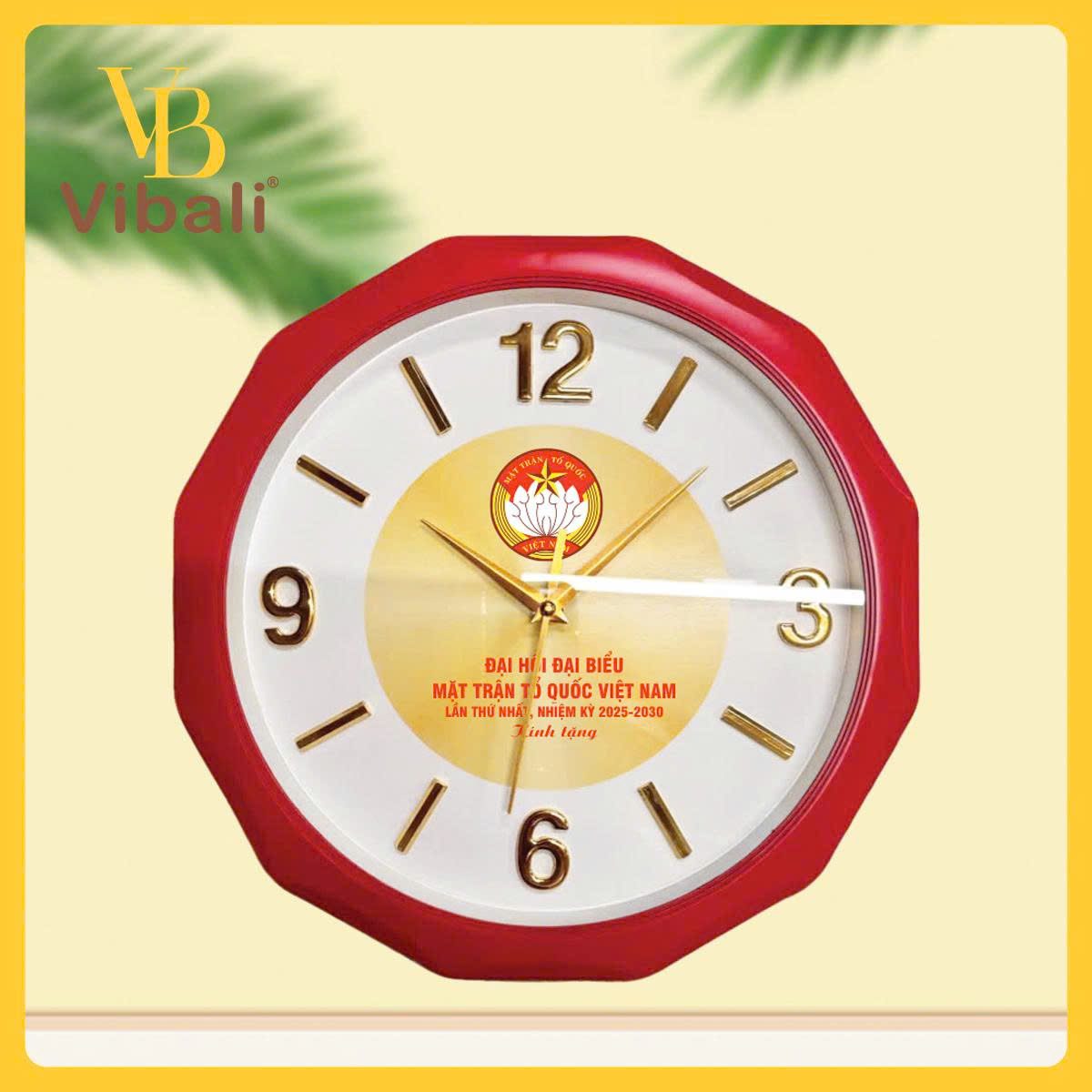 Quà tặng đại hội mặt trận tổ quốc ý nghĩa thiết thực đồng hồ in logo quà tặng mặt trận tổ quốc