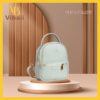 Balo da nữ VBBD01 Balo da cho nu mau xanh ngoc VBBD01
