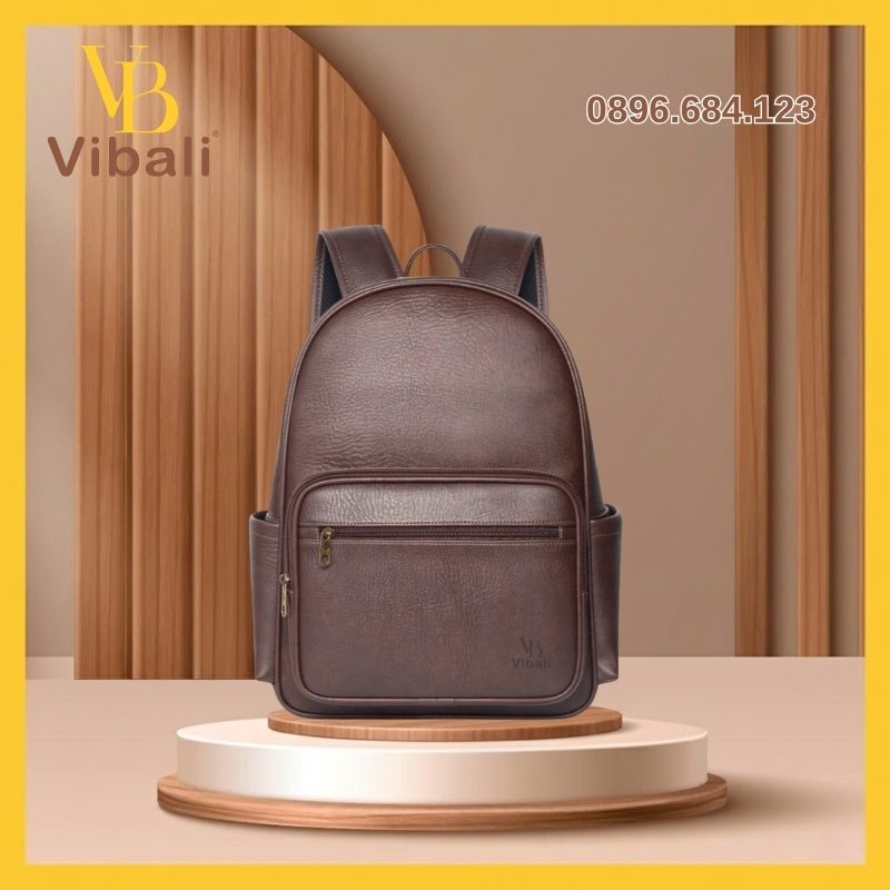 Balo da nam công sở màu nâu VBBD13