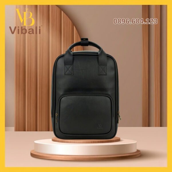 Balo da thời trang nam VBBD15 Balo da nam mau den VBBD15