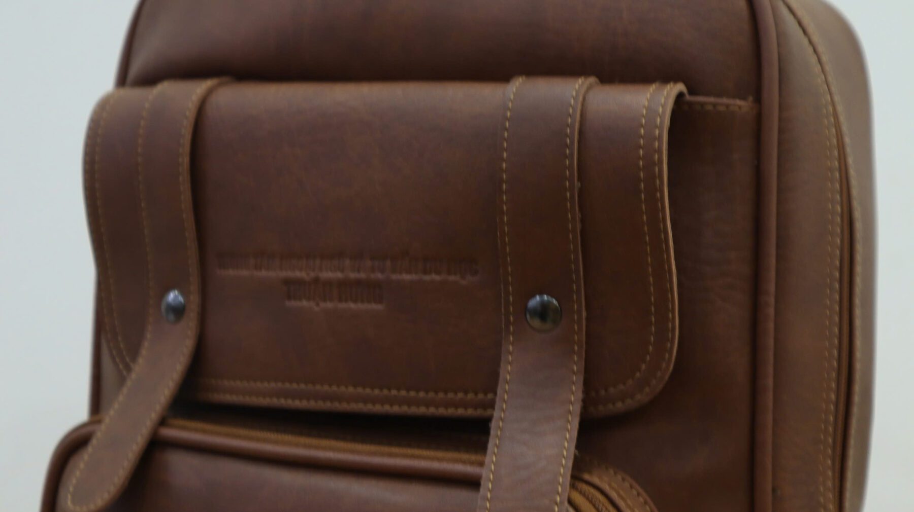 Balo da nam nữ in logo theo yêu cầu VBBD24