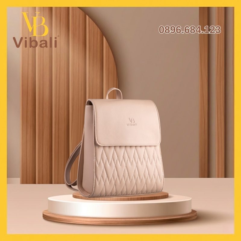 Balo da nữ màu kem VBBD09