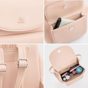 Balo da nữ VBBD03 Balo da thời trang nữ nắp gập VBBD03