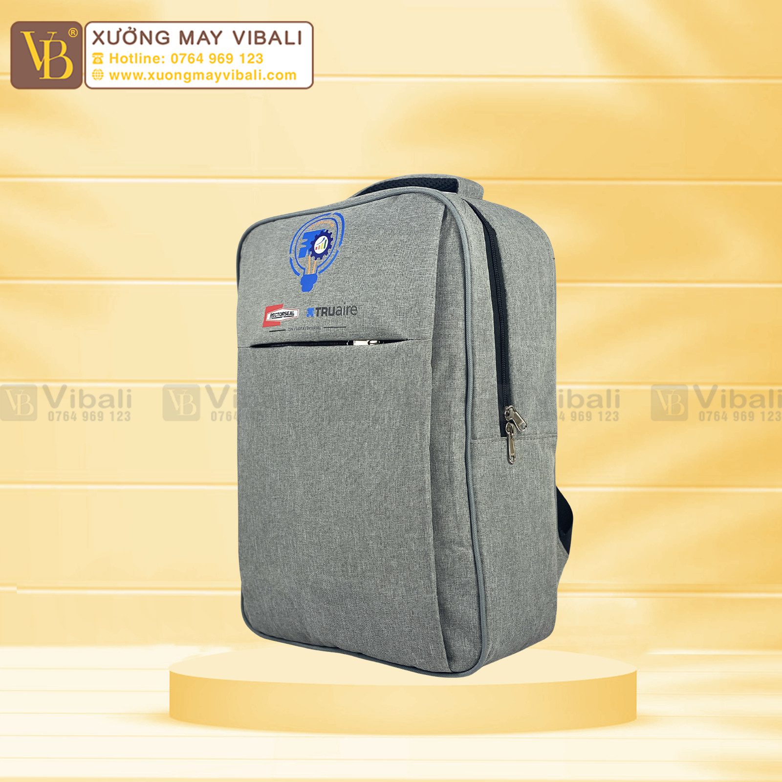 balo quà tặng vải bố đựng laptop VBB044