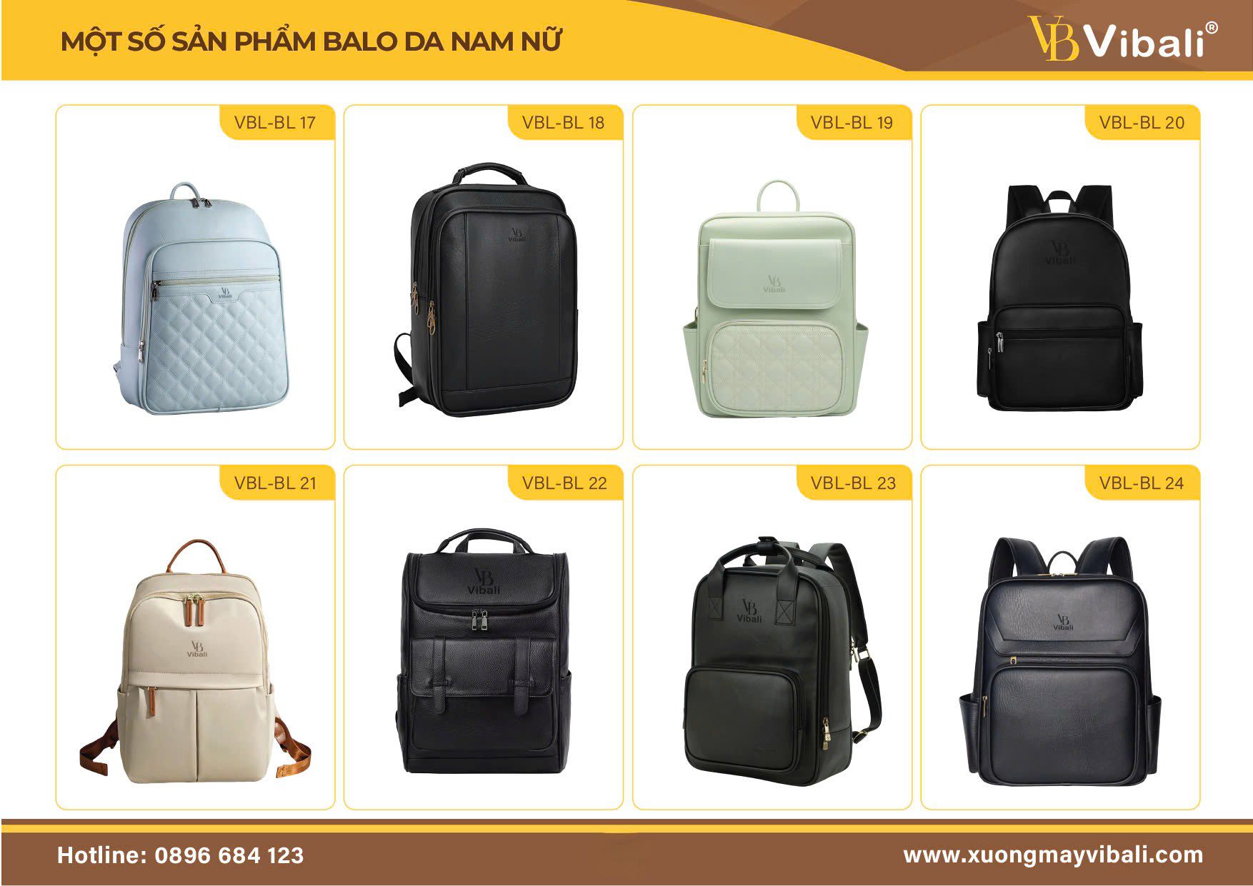 Một số mẫu balo laptop da nam nữ tại Vibali