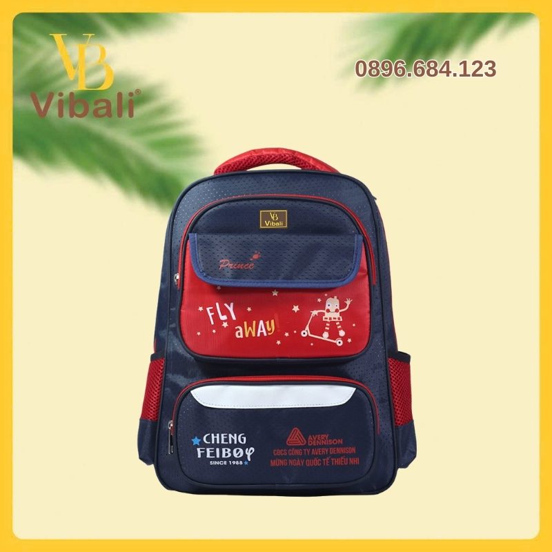 Vibali - Xưởng may cặp học sinh tiểu học theo yêu cầu giá tốt HCM Balo Trường tiểu học Dennison VBB006