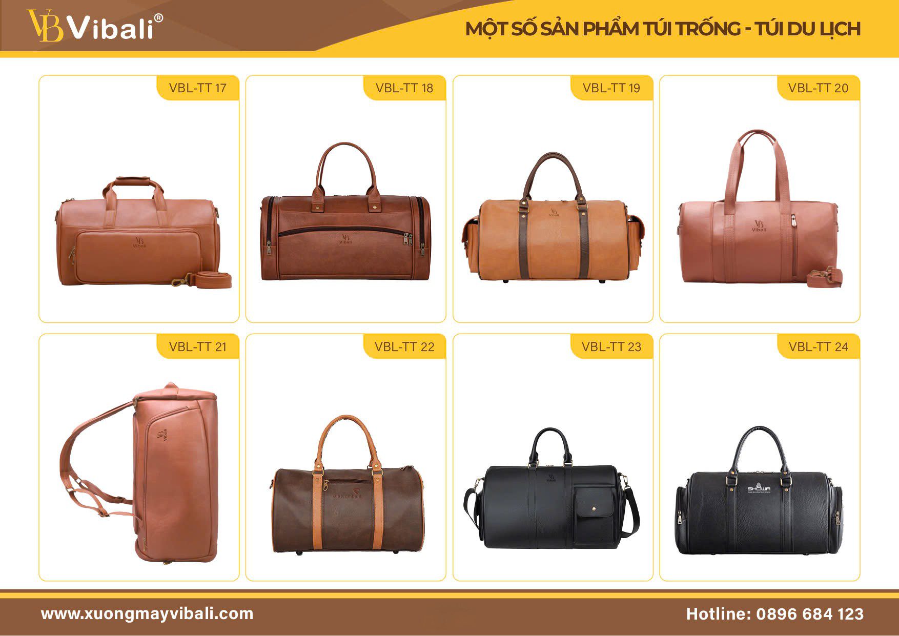 Túi trống - túi du lịch da sản xuất theo yêu cầu