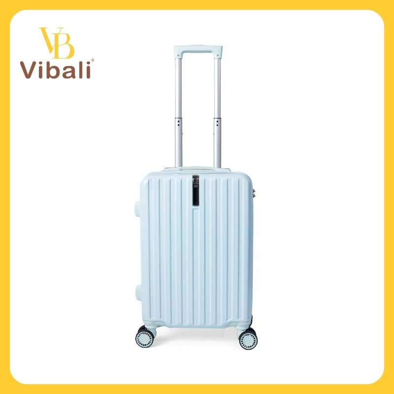 Xưởng sản xuất Vali quà tặng trung tâm du học in logo hot trend 2026 Vali nhựa PC VBV049 màu xanh pastel