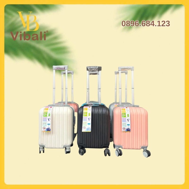 Vali in logo tặng nhân viên ngày Quốc tế Lao động 1/5 Vali nhựa ABS VBV048