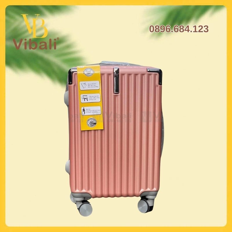 Vali nhựa ABS hồng VBV001 quà tặng cho phái nữ