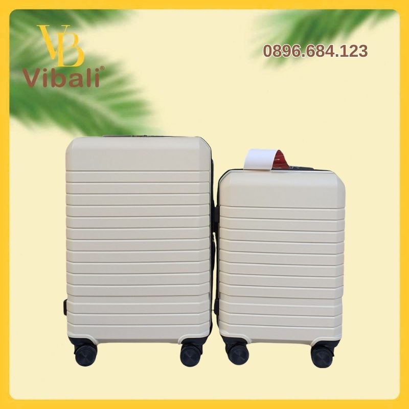 Gợi ý 25+ set quà tết cho nhân viên, người lao động mà doanh nghiệp nên chọn Vali nhựa ABS màu trắng VBV041