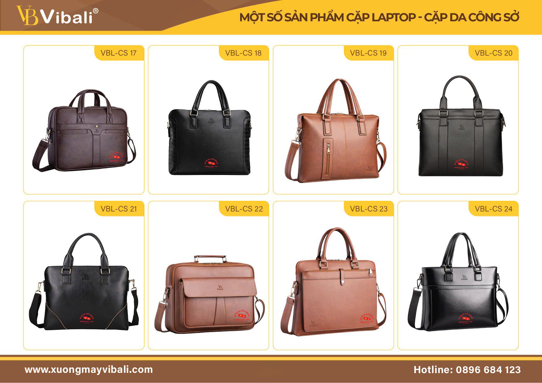 cặp da laptop - cặp da công sở in logo theo yêu cầu