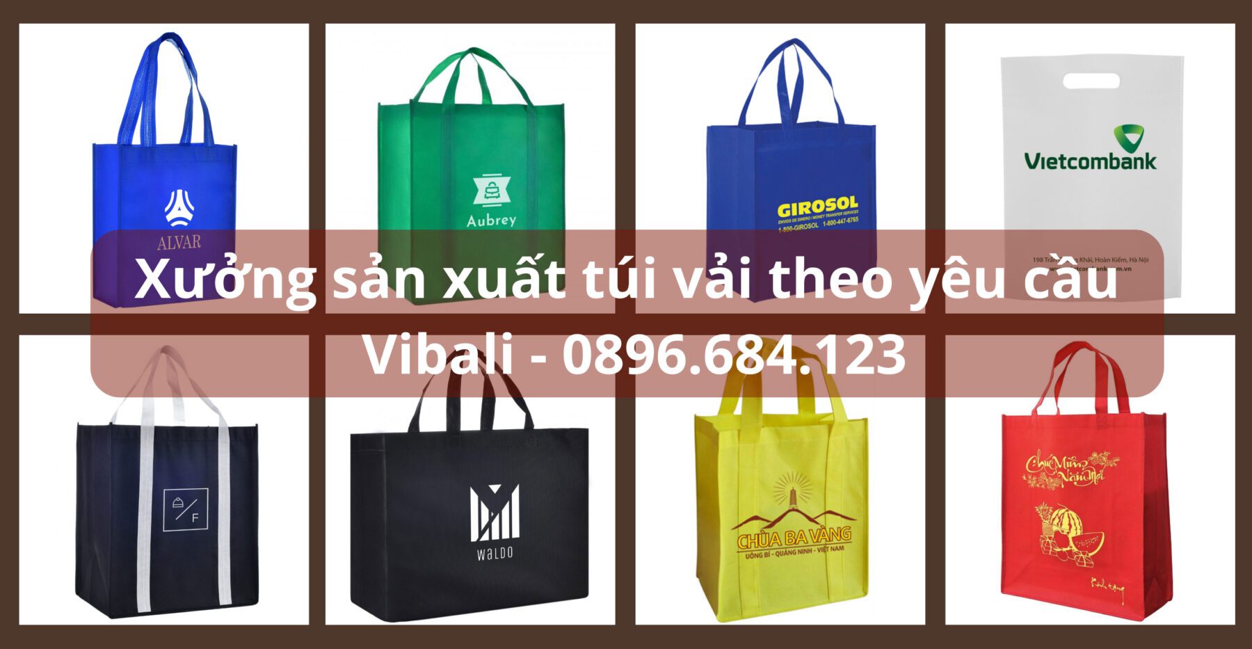 Vibali - Xưởng sản xuất túi vải theo yêu cầu in logo giá rẻ tại Hồ Chí Minh Vibali xưởng sản xuất túi vải không dệt theo yêu cầu