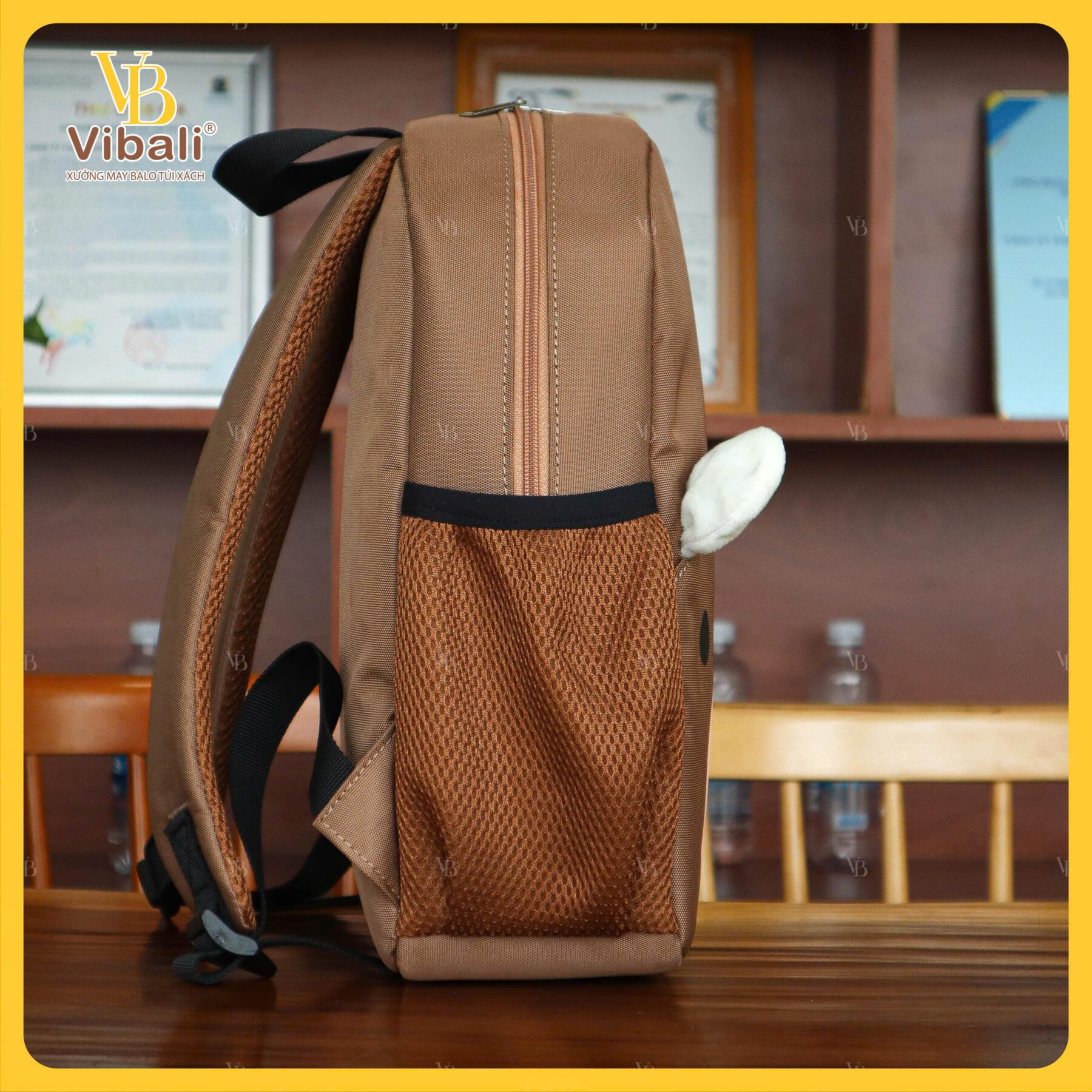 Balo mầm non hình gấu VBB086 BALO mầm non hình gấu nâu VBB086