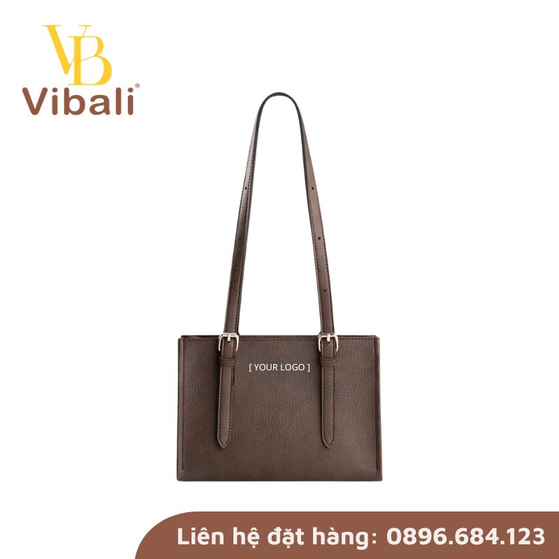 Gợi ý mẫu túi xách da in logo quà tặng công ty 8/3 ý nghĩa, thiết thực Tui da deo vai nu mau nau