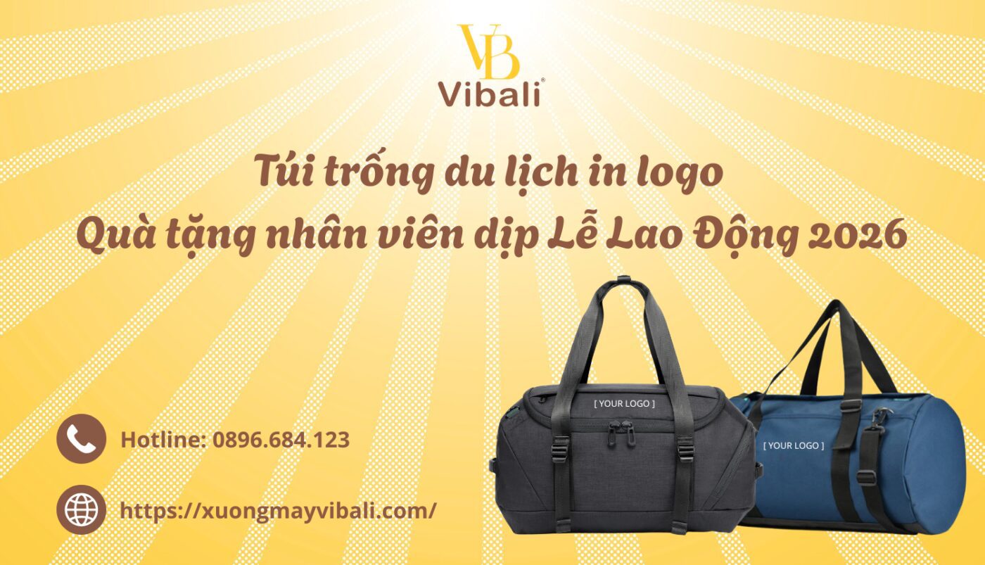 Túi trống du lịch in logo - Quà tặng nhân viên dịp Lễ Lao Động 2026 Tui trong du lich in logo Qua tang nhan vien dip Le Lao Dong 2026
