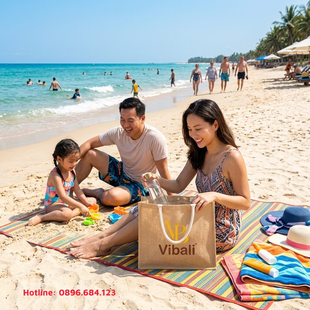 túi tote vải đay quà tặng thân thiện với môi trường