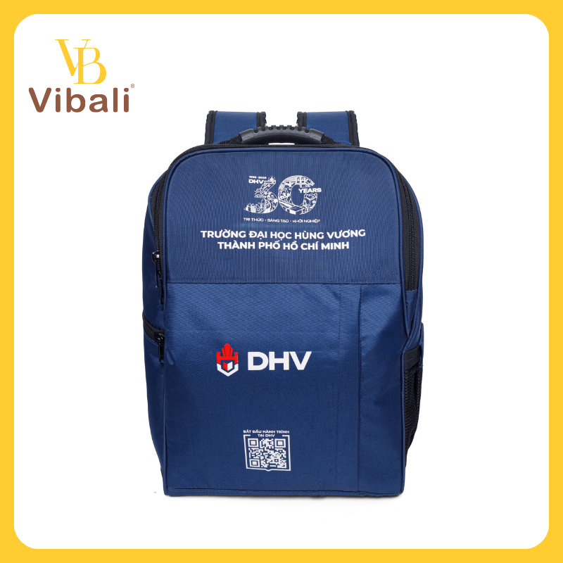Balo in logo quà tặng tết đoàn viên thiết thực và ý nghĩa Balo laptop in lgo quà tặng trường học VBB075
