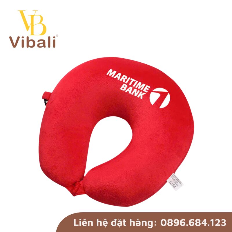 Gối cổ chữ U in logo quà tặng thiết thực cho nhân viên