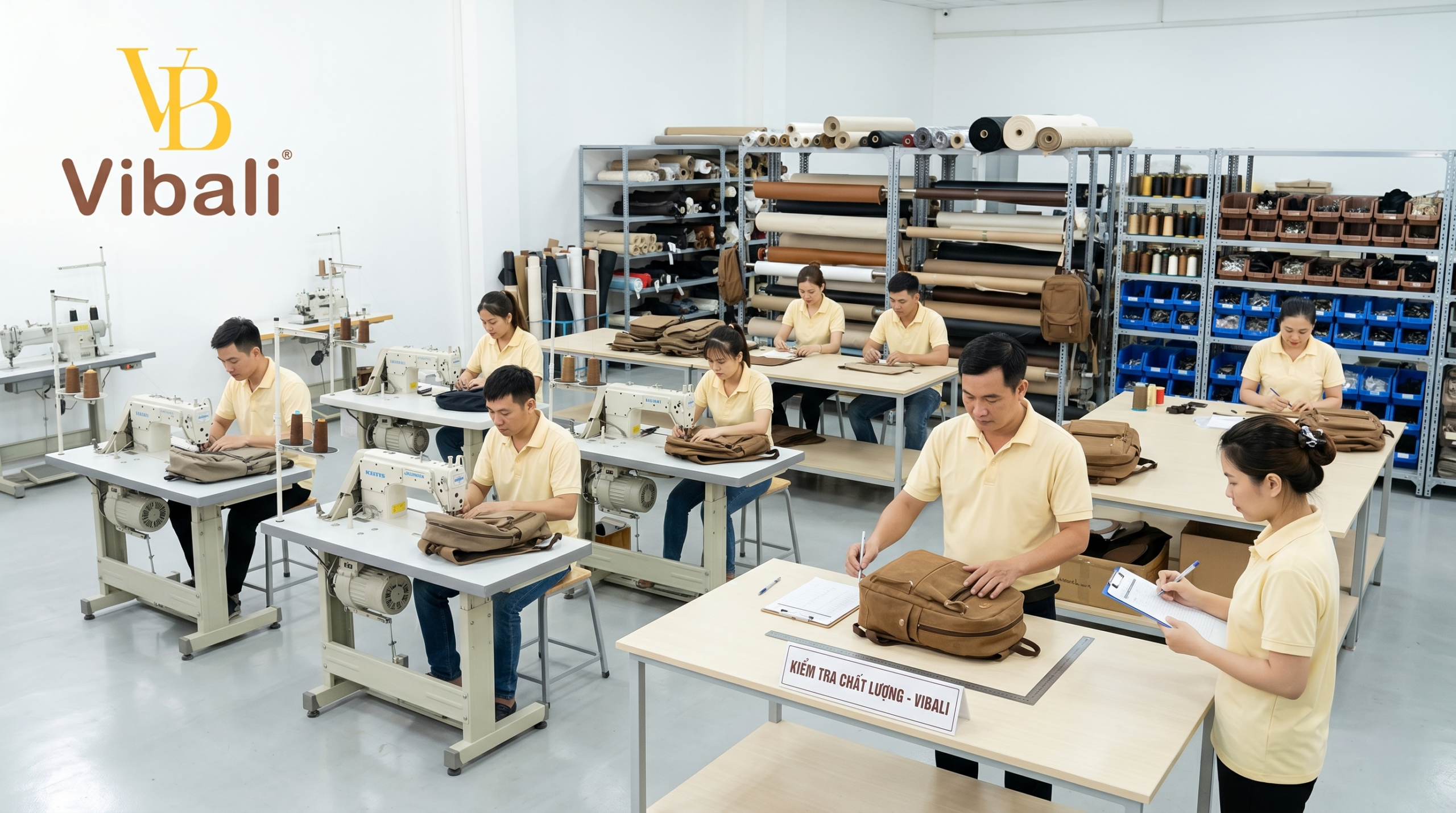 Xưởng may Vibali balo túi xách có năng lực sản xuất trực tiếp giá tốt