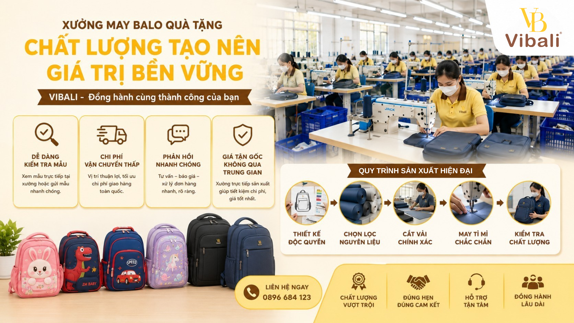 Xưởng may balo quà tặng giá tận gốc HCM