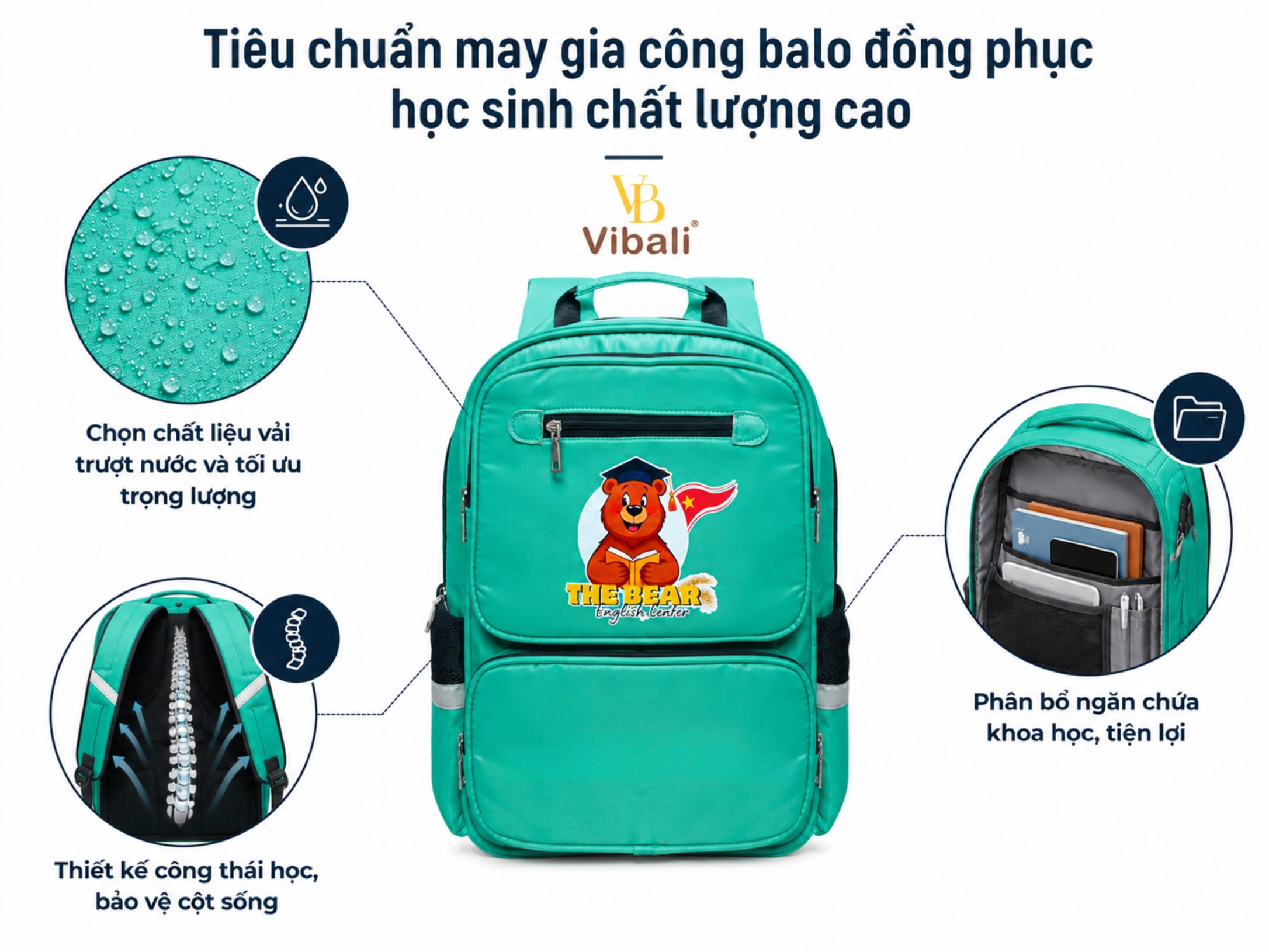 6 thiết kế Balo đồng phục trại hè được nhiều trường lựa chọn Tiêu chuẩn may gia công balo đồng phục học sinh chất lượng cao