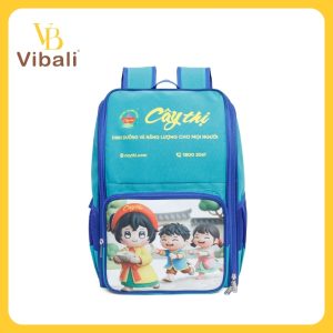 Balo tiểu học - in đơn vị tài trợ cháo cây thị VBB108 Balo tiểu học - in đơn vị tài trợ cháo cây thị VBB108