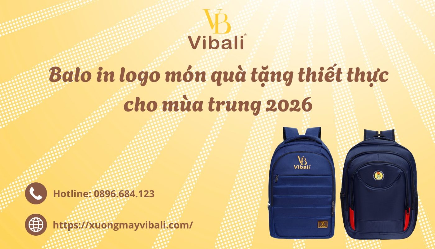 Balo in logo mon qua tang thiet thuc cho mua trung 2026