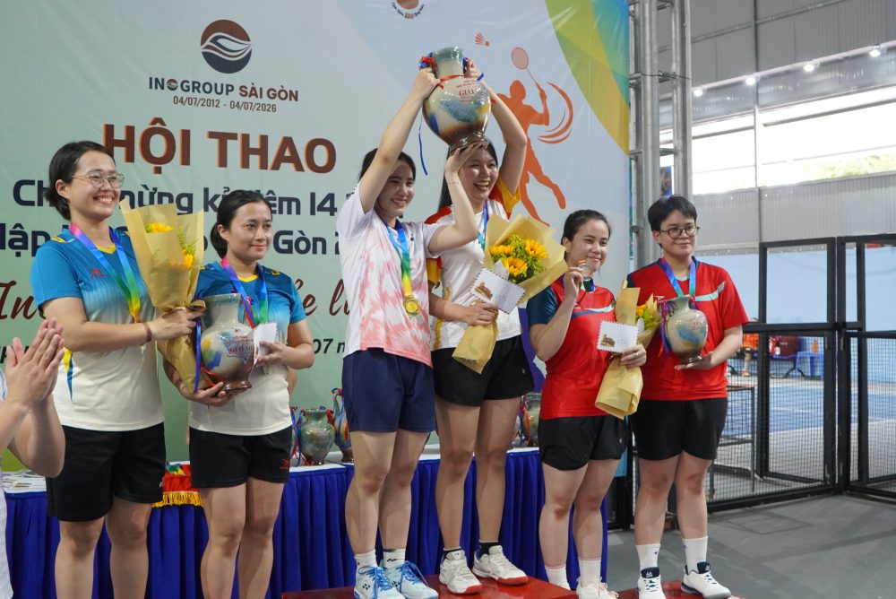 Hội thao kỷ niệm 14 năm thành lập INOGROUP Sài Gòn Bộ môn cầu lông kỷ thiệm 14 năm thành lập tập đoàn