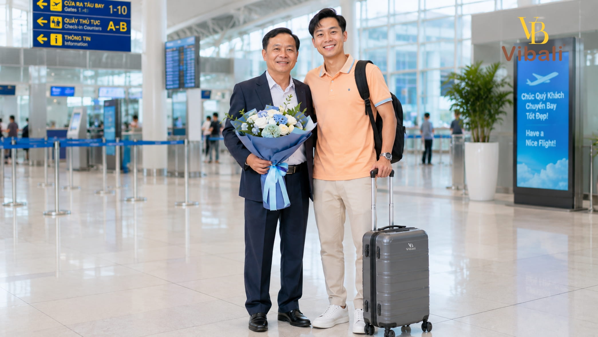 Xưởng sản xuất Vali quà tặng trung tâm du học in logo hot trend 2026 Vali qua tang trung tam du hoc dong hanh tren moi chuyen di
