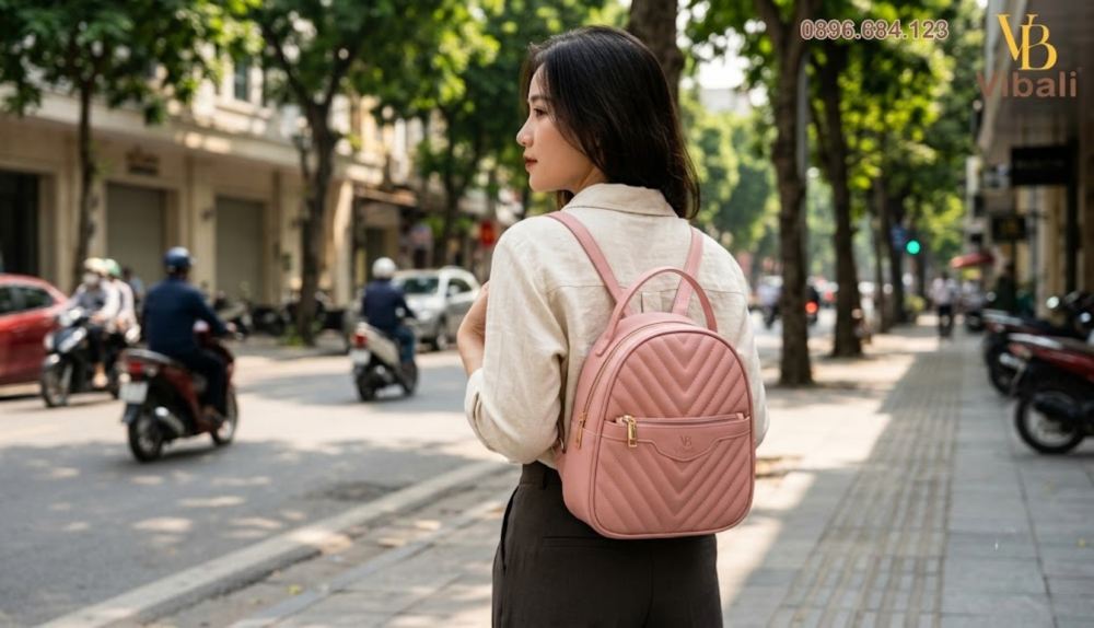 Balo Quà Tặng Doanh Nghiệp Giá Bao Nhiêu? Mẫu Quà 20/10 Đáng Tham Khảo Balo nữ thanh lịch, phù hợp sử dụng hằng ngày trong môi trường công sở.