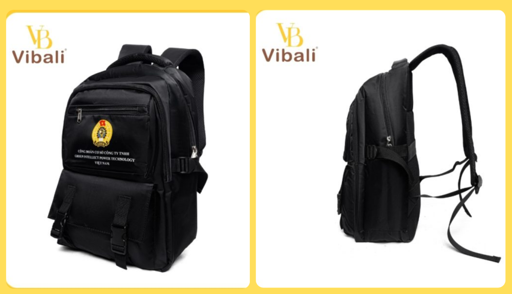 Quà tặng Trung thu doanh nghiệp – 5 mẫu balo thiết thực cho nhân viên và đối tác Balo laptop VBB074 màu đen, thiết kế tối giản và chuyên nghiệp.
