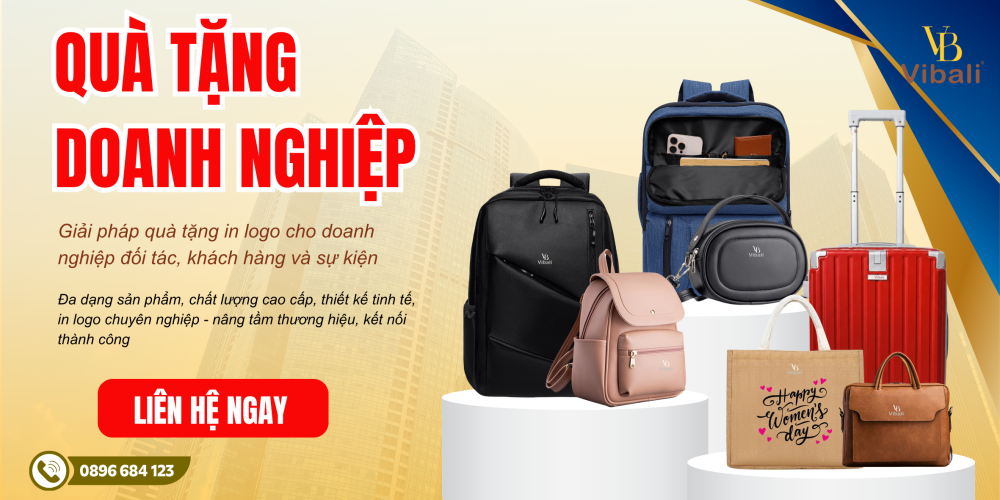 Quà Tặng Doanh Nghiệp In Logo – Balo, Túi Xách Theo Yêu Cầu Quà tặng doanh nghiệp in logo với các sản phẩm balo, túi xách, cặp được thiết kế phù hợp với nhận diện thương hiệu.