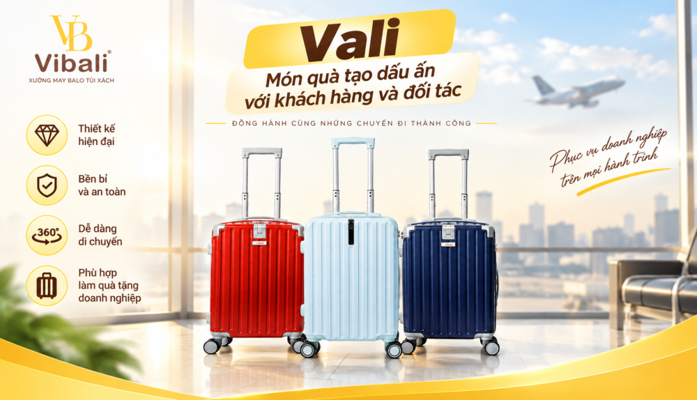 May balo túi xách và cung cấp vali quà tặng doanh nghiệp – lựa chọn thiết thực, tạo dấu ấn với khách hàng và đối tác.