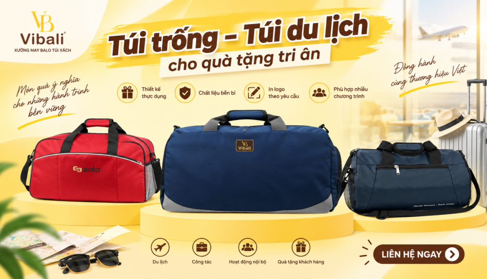 May balo túi xách theo yêu cầu – đa dạng sản phẩm quà tặng, phù hợp tri ân khách hàng, nhân viên và đối tác.
