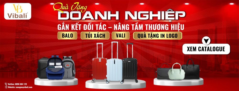 Túi Xách – Vali Quà Tặng Doanh Nghiệp In Logo Từ 50 Cái Quà tặng thương hiệu vibali