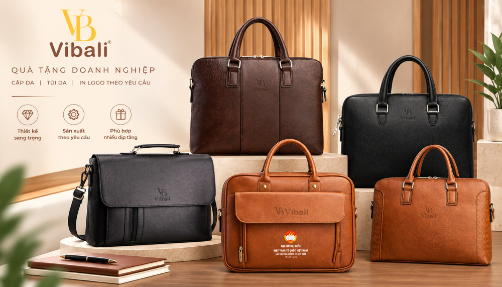 99+ Mẫu Cặp Da Quà Tặng Doanh Nghiệp, Cặp Da Đại Hội In Logo Cặp da quà tặng doanh nghiệp Vibali với thiết kế sang trọng, đa dạng màu sắc, phù hợp in logo theo yêu cầu.